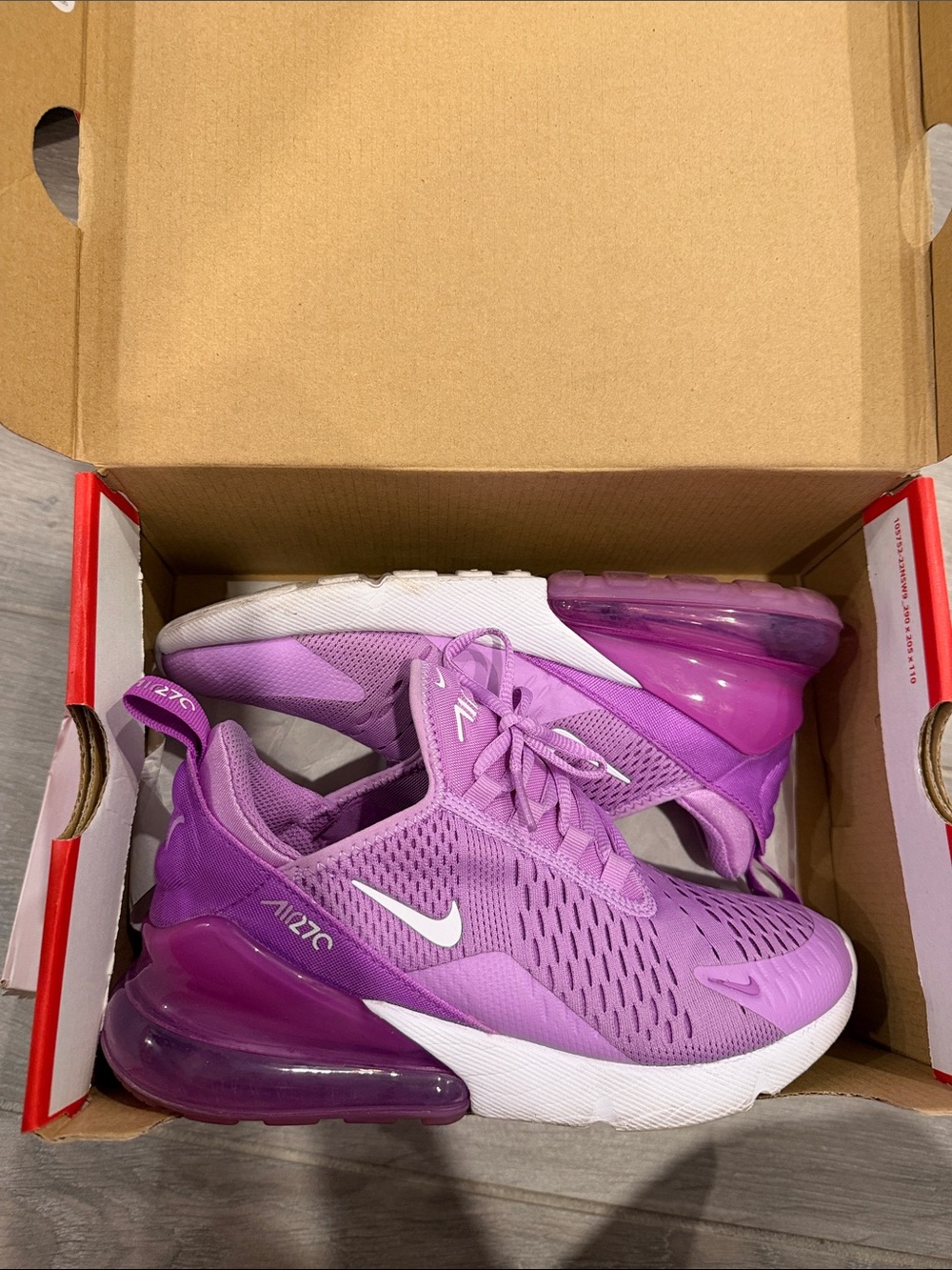Nike Women's Air Max 270 Sneakers - Purple with White Accents